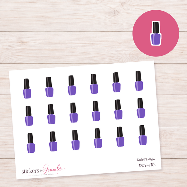 Purple Nail Polish Planner Stickers | DDZ-1701