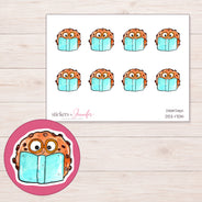 DDZ-17014 planner sticker sheet with enlarged sticker detail