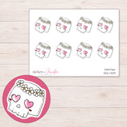 DDZ-17019 planner sticker sheet with enlarged sticker detail