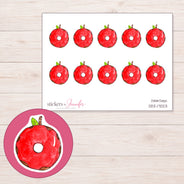 DDZ-17023 planner sticker sheet with enlarged sticker detail