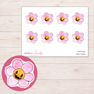 DDZ-17034 planner sticker sheet with enlarged sticker detail