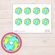 DDZ-17038 planner sticker sheet with enlarged sticker detail