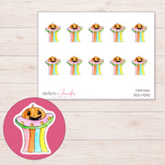 DDZ-17040 planner sticker sheet with enlarged sticker detail