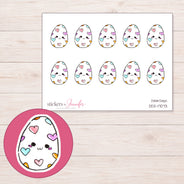 DDZ-17073 planner sticker sheet with enlarged sticker detail