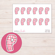 DDZ-17100 planner sticker sheet with enlarged sticker detail