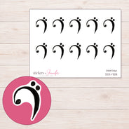 DDZ-17108 planner sticker sheet with enlarged sticker detail