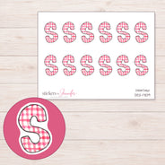 DDZ-17109 planner sticker sheet with enlarged sticker detail