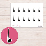 DDZ-17111 planner sticker sheet with enlarged sticker detail