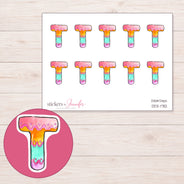 DDZ-17112 planner sticker sheet with enlarged sticker detail