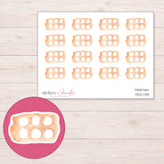 DDZ-17113 planner sticker sheet with enlarged sticker detail