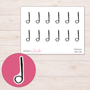 DDZ-17114 planner sticker sheet with enlarged sticker detail