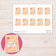 DDZ-17116 planner sticker sheet with enlarged sticker detail