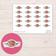 DDZ-17125 planner sticker sheet with enlarged sticker detail