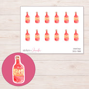 DDZ-17188 planner sticker sheet with enlarged sticker detail