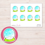 DDZ-17199 planner sticker sheet with enlarged sticker detail