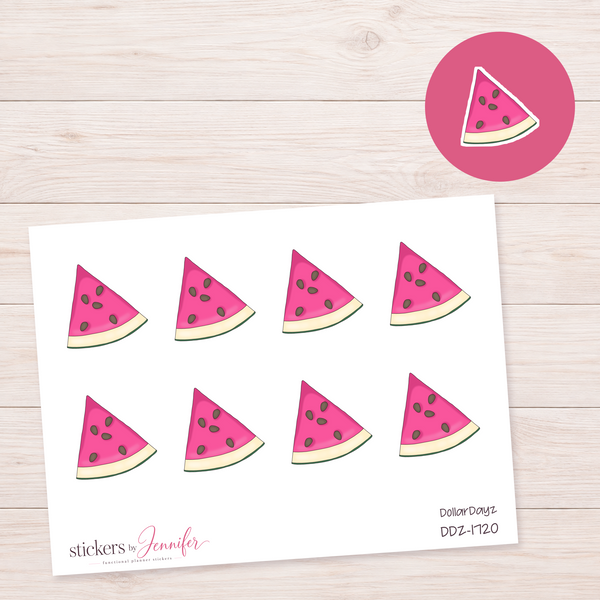 Pink Watermelon Slice Planner Stickers | DDZ-1720