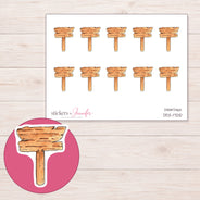 DDZ-17210 planner sticker sheet with enlarged sticker detail