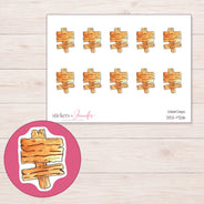 DDZ-17216 planner sticker sheet with enlarged sticker detail