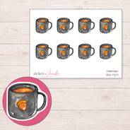 DDZ-17217 planner sticker sheet with enlarged sticker detail