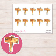 DDZ-17219 planner sticker sheet with enlarged sticker detail