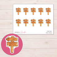 DDZ-17222 planner sticker sheet with enlarged sticker detail
