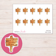 DDZ-17228 planner sticker sheet with enlarged sticker detail