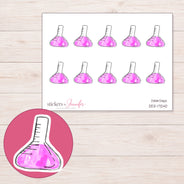 DDZ-17240 planner sticker sheet with enlarged sticker detail
