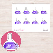 DDZ-17246 planner sticker sheet with enlarged sticker detail
