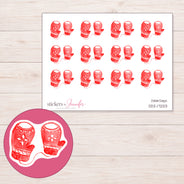 DDZ-17253 planner sticker sheet with enlarged sticker detail