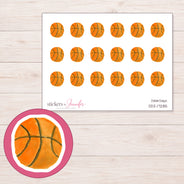 DDZ-17285 planner sticker sheet with enlarged sticker detail