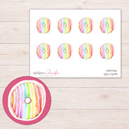 DDZ-17299 planner sticker sheet with enlarged sticker detail