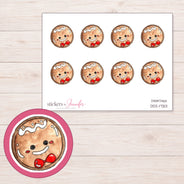 DDZ-17301 planner sticker sheet with enlarged sticker detail