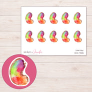 DDZ-17305 planner sticker sheet with enlarged sticker detail