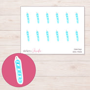 DDZ-17333 planner sticker sheet with enlarged sticker detail