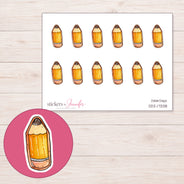 DDZ-17338 planner sticker sheet with enlarged sticker detail