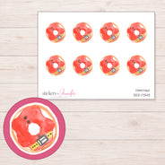 DDZ-17343 planner sticker sheet with enlarged sticker detail