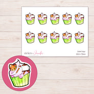 DDZ-17344 planner sticker sheet with enlarged sticker detail
