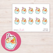 DDZ-17362 planner sticker sheet with enlarged sticker detail