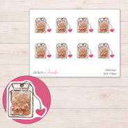 DDZ-17364 planner sticker sheet with enlarged sticker detail