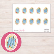 DDZ-17365 planner sticker sheet with enlarged sticker detail