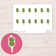 DDZ-17368 planner sticker sheet with enlarged sticker detail