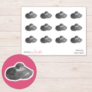 DDZ-17369 planner sticker sheet with enlarged sticker detail