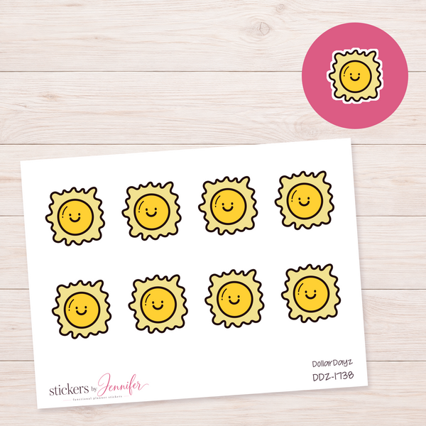 Smiling Sun Planner Stickers | DDZ-1738