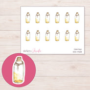 DDZ-17408 planner sticker sheet with enlarged sticker detail