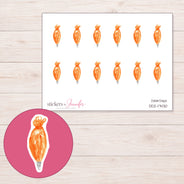 DDZ-17430 planner sticker sheet with enlarged sticker detail