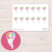 DDZ-17471 planner sticker sheet with enlarged sticker detail