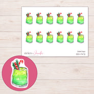 DDZ-17472 planner sticker sheet with enlarged sticker detail