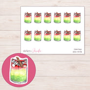 DDZ-17478 planner sticker sheet with enlarged sticker detail