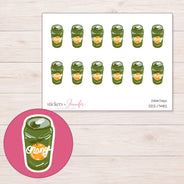 DDZ-17482 planner sticker sheet with enlarged sticker detail