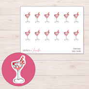 DDZ-17490 planner sticker sheet with enlarged sticker detail